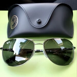 Ray-Ban RB3519 Gunmetal Aviator Sunglasses